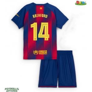 Barcelona Marcus Rashford #14 Hemmaställ Barn 2025-26 Kortärmad (+ Korta byxor)